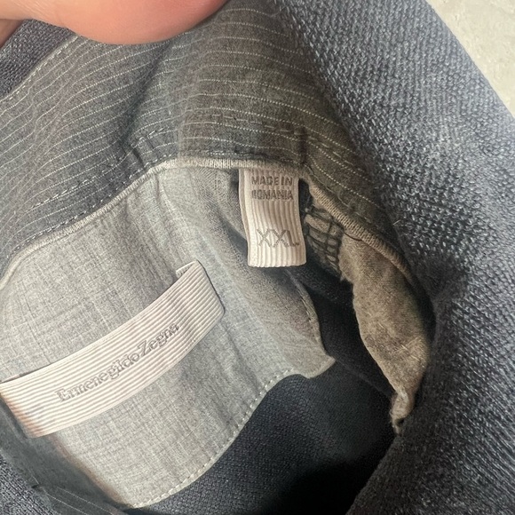 NWOT Ermenegildo Zegna XXL Heather Blue Knit Cotton Long Sleeve Button Shirt - Picture 6 of 12